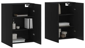 Armários de parede 2 pcs 69,5x34x90 cm preto