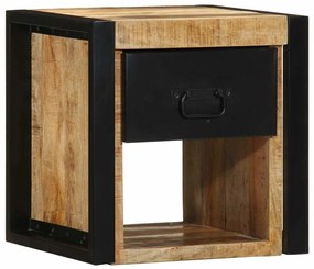 Mesa de cabeceira 40x35x40 cm madeira maciça manga áspera