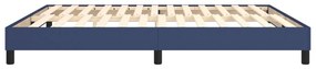 Estrutura de cama sem colchão 160x200 cm tecido azul