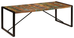 Mesa de jantar madeira recuperada maciça 220x100x75 cm