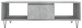 Mesa de centro 104x60x35cm derivados de madeira cinzento sonoma