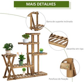 Suporte para Plantas Estante para Plantas de Madeira Estante para Flor