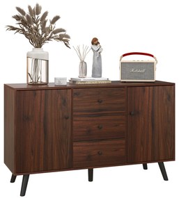 Aparador para Sala de Estar - Buffet Moderno com 2 Portas e 3 Gavetas