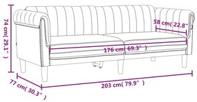 2 pcs conjunto de sofás veludo cinzento-claro