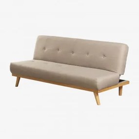 Sofá Reclinável De 2 Lugares Estofado Juhli Marrón Trigo - Sklum