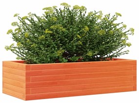 Vaso/floreira de jardim 90x40x23 cm pinho maciço castanho-mel