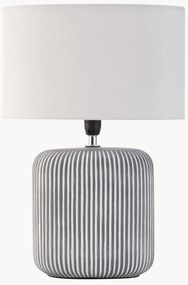 Candeeiro de mesa oval às riscas em cerâmica Pure Shine