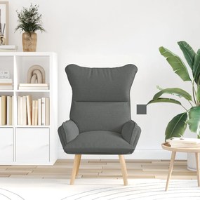 Poltrona Relaxante vidaXL em Tecido Cinza Escuro