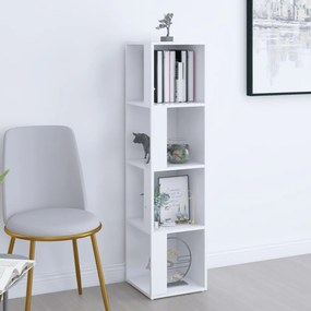 vidaXL Armário de canto 33x33x132 cm contraplacado branco