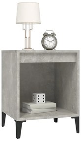 Mesa de cabeceira 40x35x50 cm cinza cimento