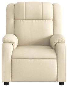 Poltrona de massagens reclinável tecido cor creme