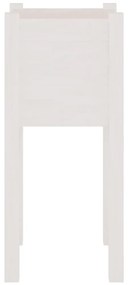 Vasos/floreiras de jardim 2 pcs 31x31x70 cm pinho maciço branco