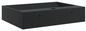 Lavatório 50x38x11 cm mineral/mármore fundido mate preto