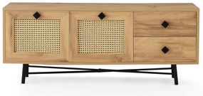 Móvel TV Hapsiyas – Carvalho Preto – 140 cm x 60 cm x 40 cm