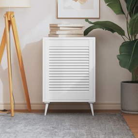 vidaXL Porta de armário 61,5x49,4 cm design de persiana pinho maciço branco