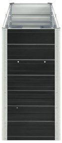 Canteiro elevado jardim aço galvanizado 240x40x77 cm antracite