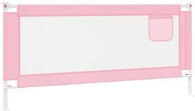 Barra de segurança p/ cama infantil tecido 200x25 cm rosa