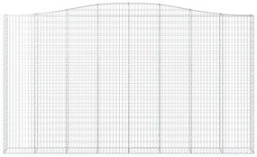 Cesto gabião arqueado 400x30x220/240 cm ferro galvanizado