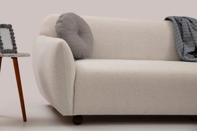 Sofá de 3 Lugares Eddy – Creme – 223 x 83 x 86 cm