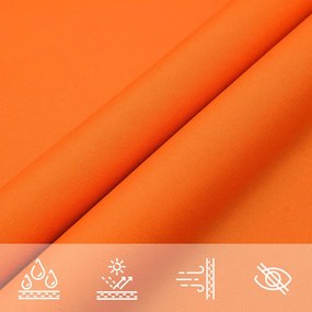 Para-sol estilo vela tecido oxford quadrado 4,5x4,5 m laranja