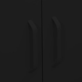Armário de arrumação aço 80x35x101,5 cm preto