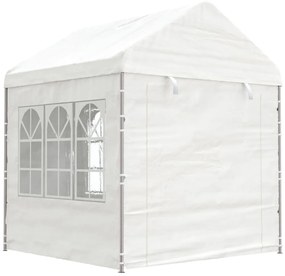Gazebo com telhado 8,92x2,28x2,69 m polietileno branco