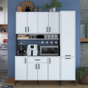 Armário Multiusos JE134 – Branco – 160x198,6x40 cm