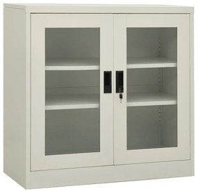 Armário de escritório 90x40x90 cm aço cinzento-claro