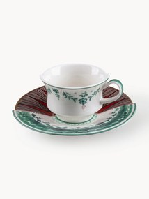 Chávena de café com pires em porcelana fina de designer Hybrid