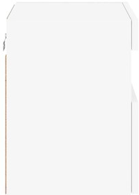 Móvel de parede para TV com luzes LED 40x30x40 cm branco