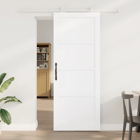 Porta Deslizante vidaXL com Conjunto de Hardware Branca 83x211 cm Made
