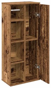 Móvel p/ casa banho c/ suporte rolos 39x22x90 cm madeira velha