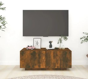 vidaXL Móvel p/ TV 100x35x40cm madeira processada cor carvalho fumado