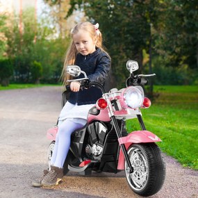 Moto elétrica 6V com bateria e música 91 x 48 x 64 cm rosa