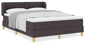 Cama Box com Colchão vidaXL - Castanho Escuro, 160x200 cm, Tecido