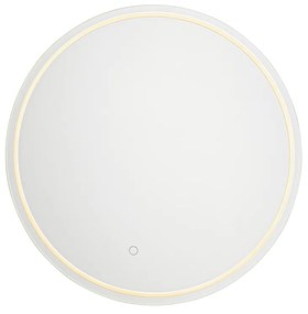 Espelho de banheiro moderno de 60 cm com LED e dimmer de toque - Sebas Moderno