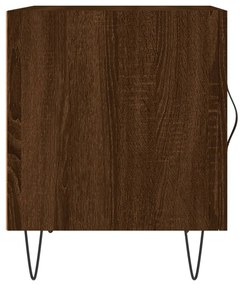 Mesa cabeceira 2pcs 40x40x50cm deriv. madeira carvalho castanho