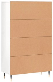 Aparador alto 69,5x31x115 cm derivados madeira branco brilhante