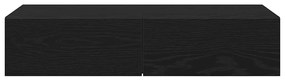 Prateleira parede c/ gavetas 80x33x17 cm deriv. madeira preto
