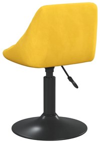 Cadeiras de jantar giratórias 4 pcs veludo amarelo mostarda