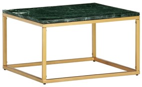 Mesa de centro 60x60x35cm pedra genuína textura mármore verde