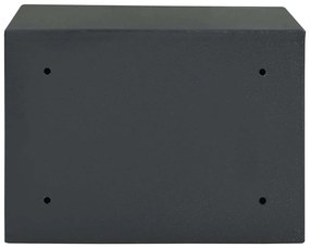 Caixa Segura com Fechadura de Chave Cinza Escuro 25x35x25 cm Aço