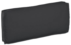 vidaXL Almofada de palete para assento / encosto Preto 120 x 50 x 12 cm