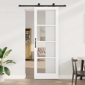 Porta Deslizante vidaXL com Conjunto de Ferragens 'ORKDAL'Branca 78x232 cm