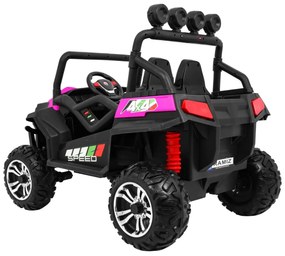 Carro elétrico para Crianças 2 Lugares Grand Buggy 4x4 LIFT 2x12V Rodas Espuma EVA, Assento couro ecológico Rosa