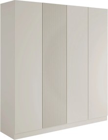 Roupeiro Lunole 107, Caxemira, 220x205x55cm, 166 kg, Portas para roupeiro: Com dobradiças