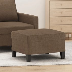 vidaXL Apoio de pés 60x50x41 cm tecido castanho