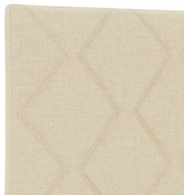 Cama de Tecido Creme vidaXL - 140x190 cm