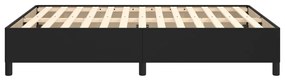 Estrutura de cama 140x200 cm couro artificial preto