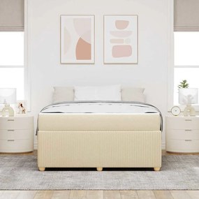 vidaXL Estrutura da Cama Outros Creme 160 x 200 cm tecido